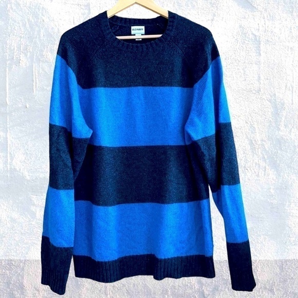 Old Navy Sweaters Old Navy Blue Stripe Wool Blend Warm Heavy